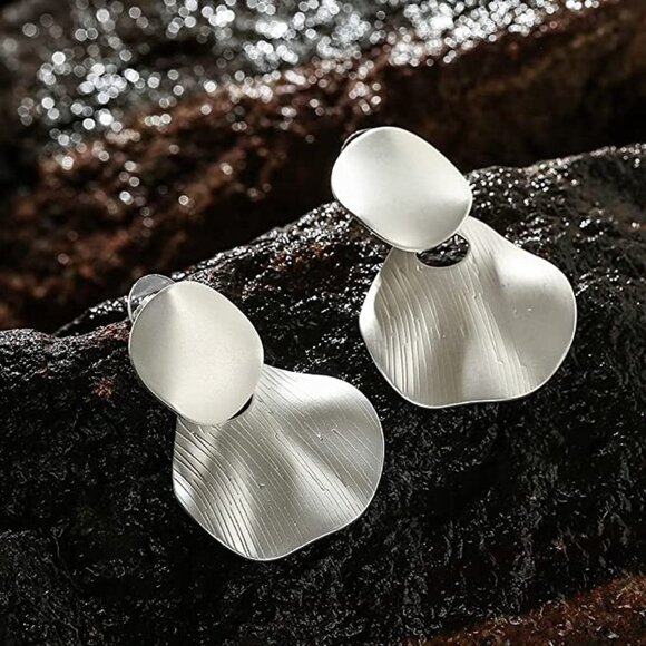 Big Drop Earrings Long Geometric Statement Earrings for Women Girls Gift - Picture 2 of 4